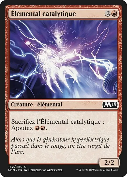 Élémental catalytique, carte Magic M19 132 — extension Core Set 2019