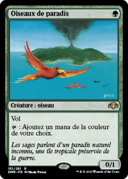 Oiseaux de paradis, carte Magic DMR 151 — extension Dominaria Remastered