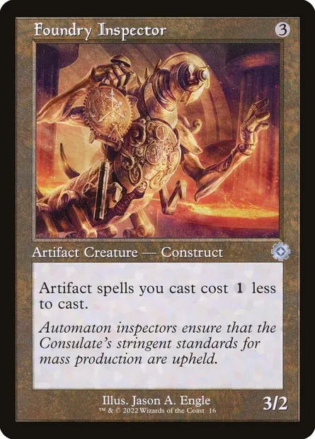 Foundry Inspector, Magic card BRR 16 — The Brothers' War Retro Artifacts set
