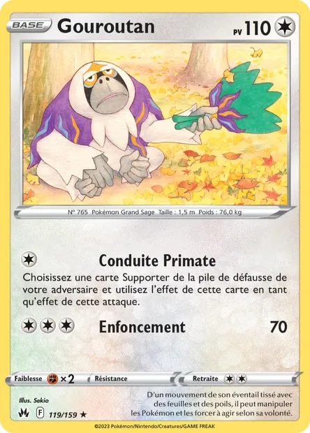 Gouroutan, carte Pokémon CRZ 119 — extension Zénith Suprême