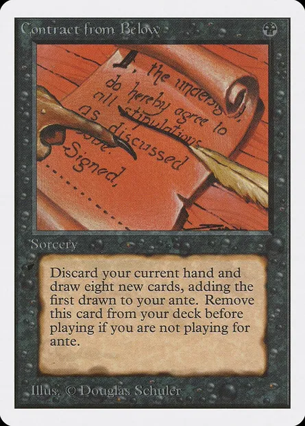 Contract from Below, Magic card 2ED 97 — Unlimited Edition set