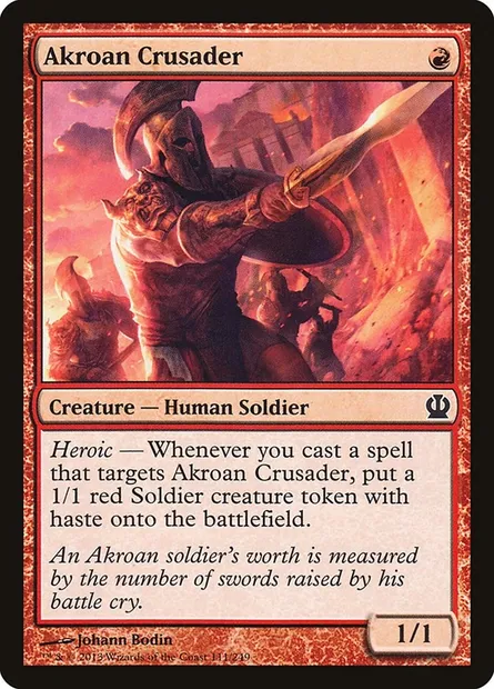 Akroan Crusader, Magic card THS 111 — Theros set