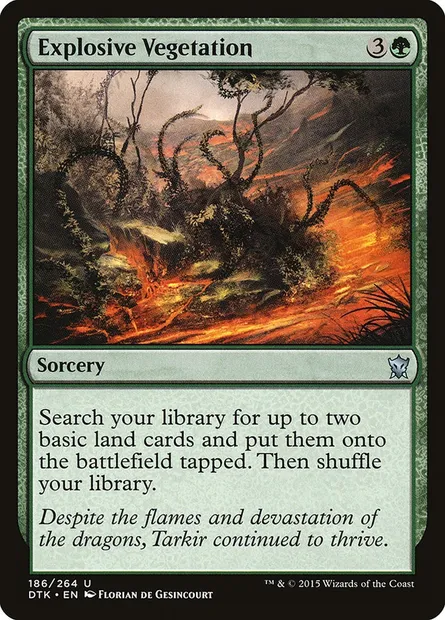 Explosive Vegetation, Magic card DTK 186 — Dragons of Tarkir set
