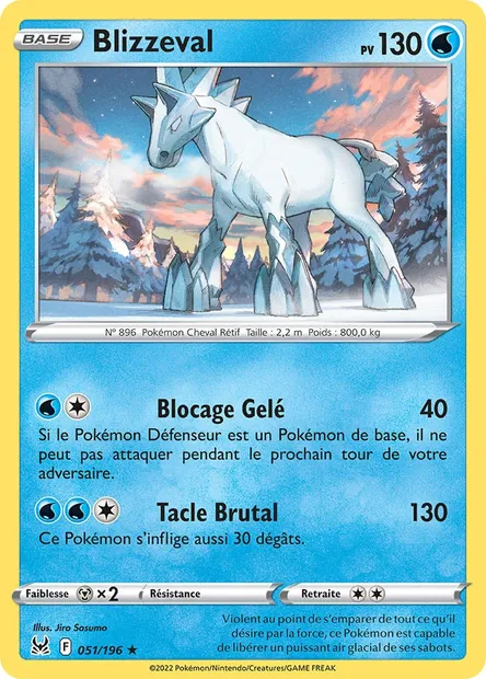 Blizzeval, carte Pokémon LOR 051 — extension Origine Perdue