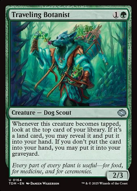Traveling Botanist, Magic card TDM 164 — Tarkir: Dragonstorm set