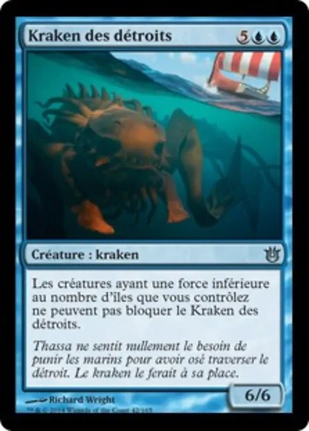 Kraken des détroits, carte Magic BNG 42 — extension Créations divines