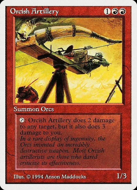 Orcish Artillery, Magic card SUM 168 — Summer Magic / Edgar set