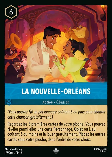 La Nouvelle-Orléans, carte Disney Lorcana CH8-177 — extension Le Règne de Jafar