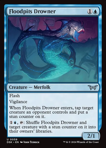 Floodpits Drowner, Magic card DSK 59 — Duskmourn: House of Horror set