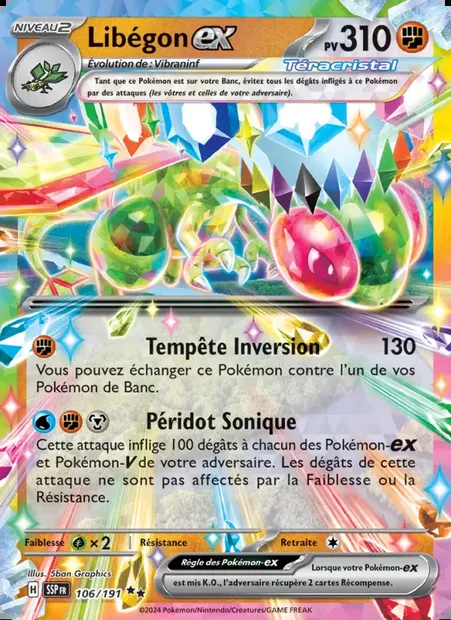 Libégon-ex, carte Pokémon SSP 106 — extension Étincelles Déferlantes