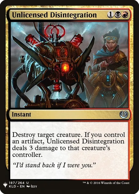 Unlicensed Disintegration, Magic card PLST KLD-187 — The List set