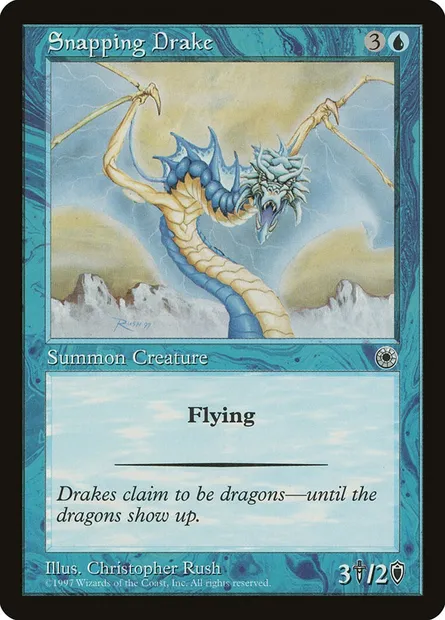 Snapping Drake, Magic card POR 67 — Portal set