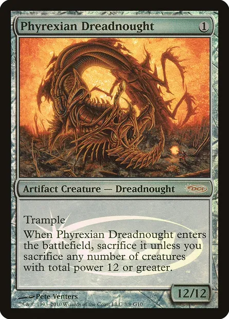 Phyrexian Dreadnought, Magic card G10 3 — Judge Gift Cards 2010 set