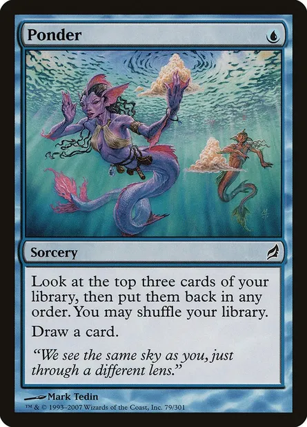 Ponder, Magic card LRW 79 — Lorwyn set