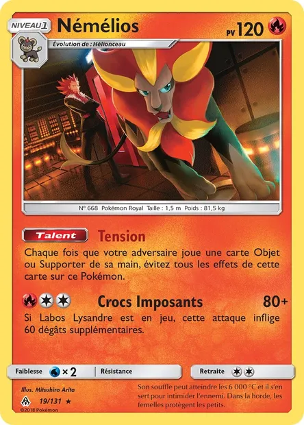 Némélios, carte Pokémon FLI 19 — extension Lumière Interdite
