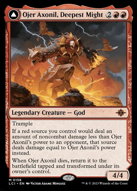 Ojer Axonil, Deepest Might // Temple of Power, Magic card LCI 158 — The Lost Caverns of Ixalan set