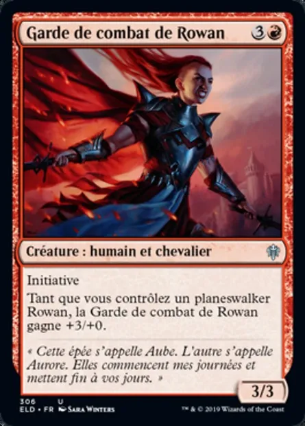 Garde de combat de Rowan, carte Magic ELD 306 — extension Throne of Eldraine