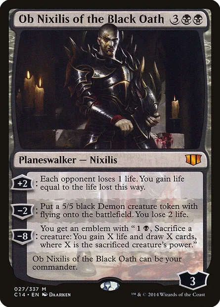 Ob Nixilis of the Black Oath, Magic card C14 27 — Commander 2014 set