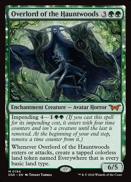Overlord of the Hauntwoods, Magic card DSK 194 — Duskmourn: House of Horror set