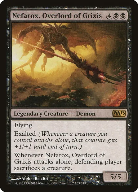 Nefarox, Overlord of Grixis, Magic card M13 103 — Magic 2013 set