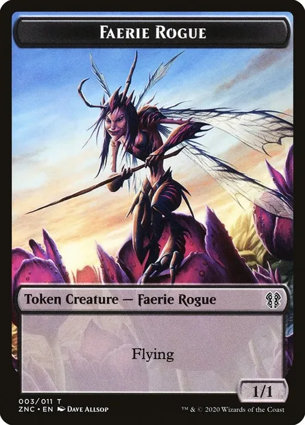 Faerie Rogue, Magic card TZNC 3 — Zendikar Rising Commander Tokens set
