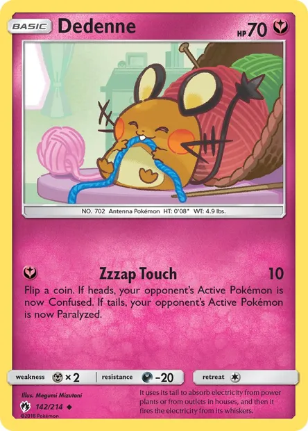 Dedenne, Pokémon card LOT 142 — Lost Thunder set