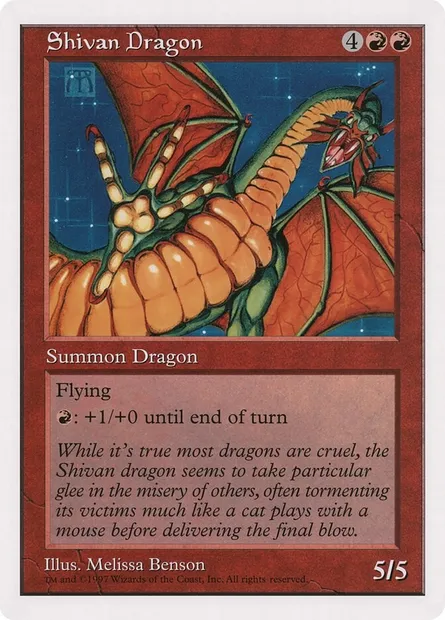Dragon shivân, carte Magic O90P 5 — extension Oversized 90's Promos