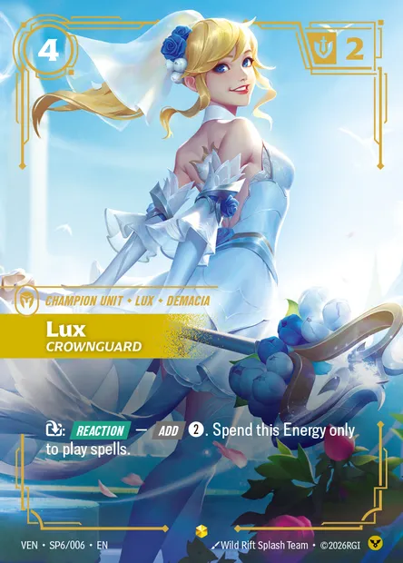 Lux, Riftbound card VEN SP6 — Vendetta set