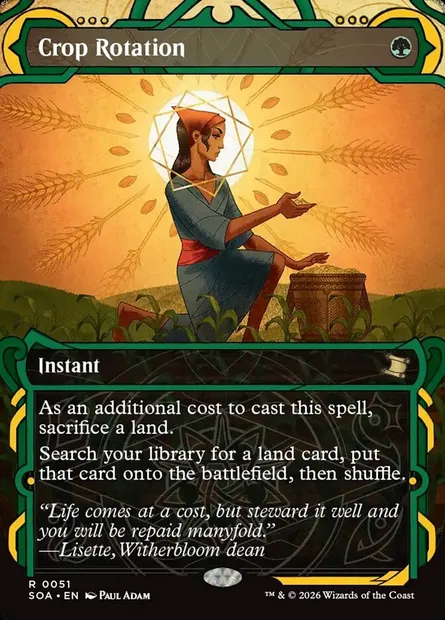 Crop Rotation, Magic card SOA 51 — Secrets of Strixhaven Mystical Archive set