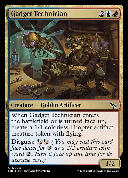 Gadget Technician, Magic card MKM 204 — Murders at Karlov Manor set