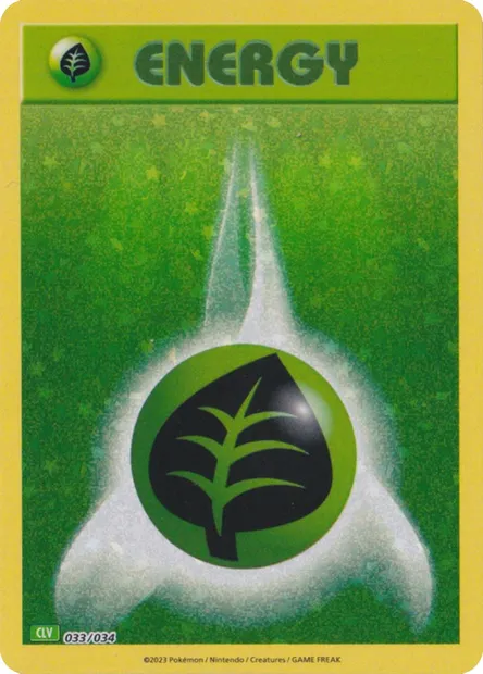 Énergie Plante, carte Pokémon CLV 033 — extension Pokémon TCG Classic: Venusaur & Lugia ex Deck