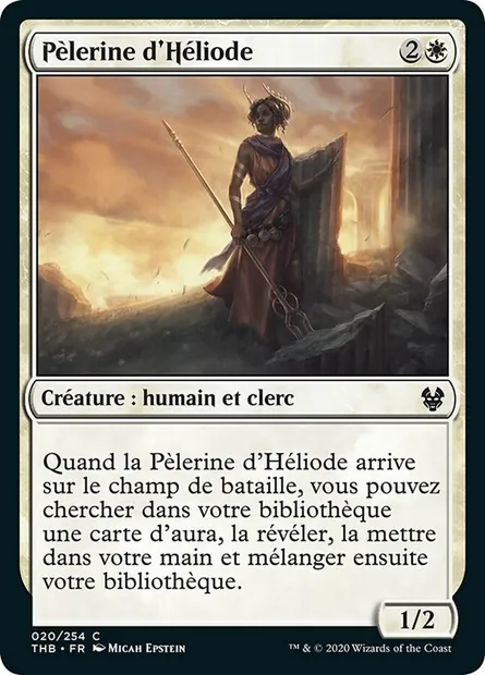 Pèlerine d'Héliode, carte Magic THB 20 — extension Theros Beyond Death