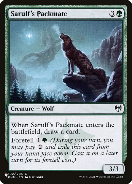 Sarulf's Packmate, Magic card PLST KHM-192 — The List set