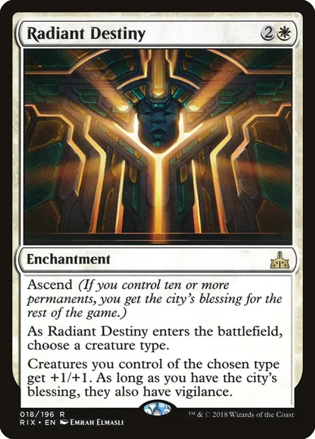 Radiant Destiny, Magic card RIX 18 — Rivals of Ixalan set