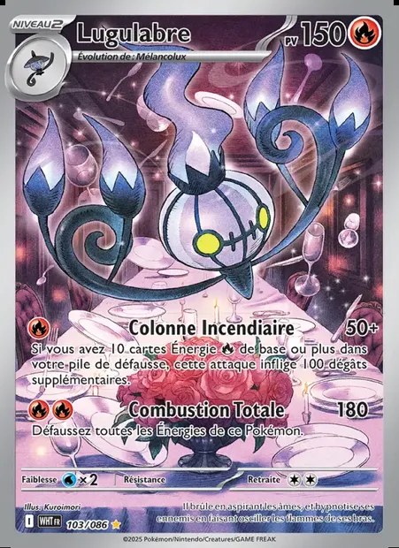 Lugulabre, carte Pokémon WHT 103 — extension Flamme Blanche