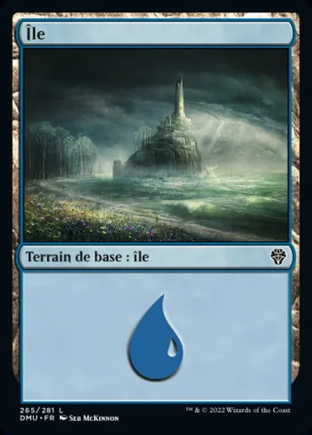 Île, carte Magic DMU 265 — extension Dominaria Uni
