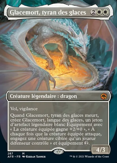 Glacemort, tyran des glaces, carte Magic AFR 287 — extension Forgotten Realms: Aventures dans les Royaumes Oubliés