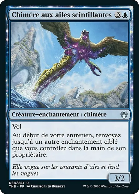 Chimère aux ailes scintillantes, carte Magic THB 64 — extension Theros Beyond Death