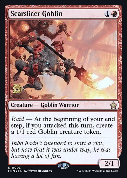 Searslicer Goblin, Magic card PFDN 93s — Foundations Promos set