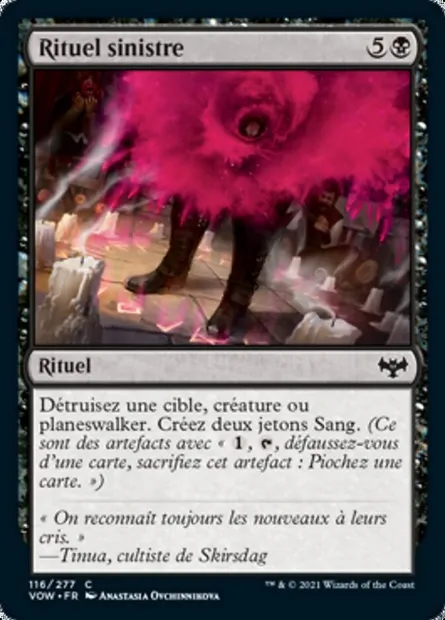 Rituel sinistre, carte Magic VOW 116 — extension Innistrad : noce écarlate