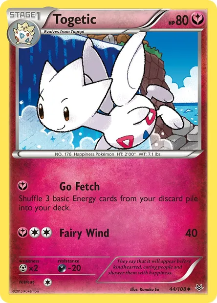 Togetic, Pokémon card ROS 44 — Roaring Skies set