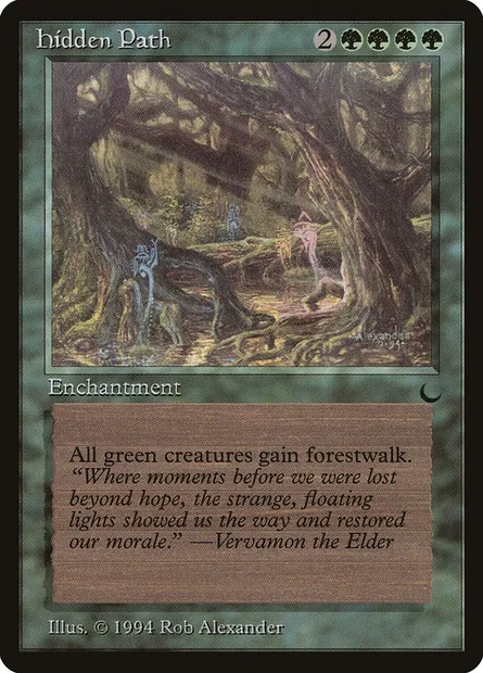 Hidden Path, carte Magic DRK 78 — extension The Dark