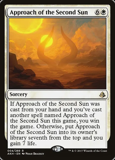 Approach of the Second Sun, Magic card AKH 4 — Amonkhet set
