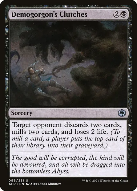 Demogorgon's Clutches, Magic card AFR 96 — Adventures in the Forgotten Realms set
