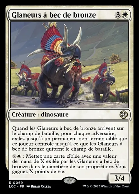 Glaneurs à bec de bronze, carte Magic LCC 69 — extension The Lost Caverns of Ixalan Commander