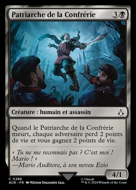 Patriarche de la Confrérie, carte Magic ACR 286 — extension Assassin's Creed