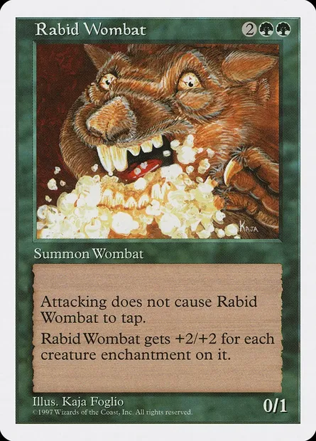 Rabid Wombat, Magic card 5ED 319 — Fifth Edition set