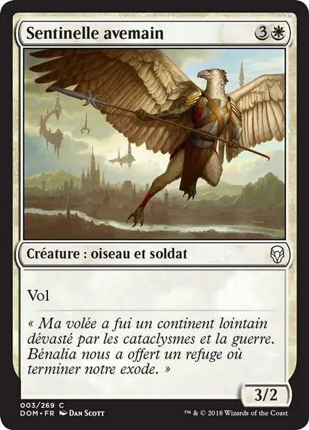 Sentinelle avemain, carte Magic DOM 3 — extension Dominaria