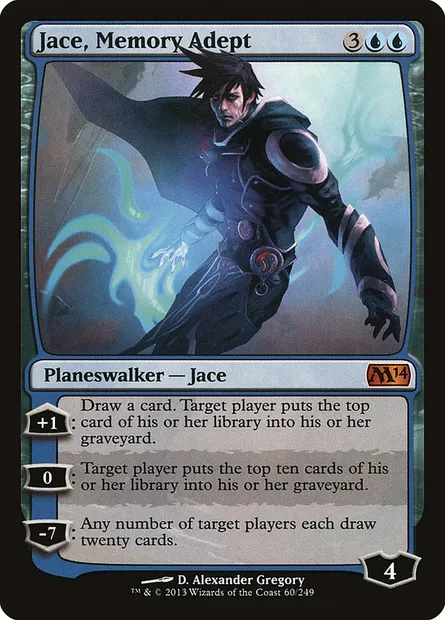 Jace, Memory Adept, Magic card M14 60 — Magic 2014 set