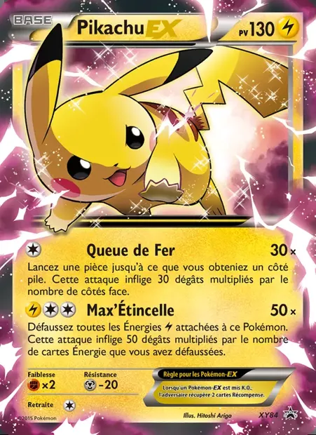 Pikachu EX, carte Pokémon XY 84 — extension Promo XY